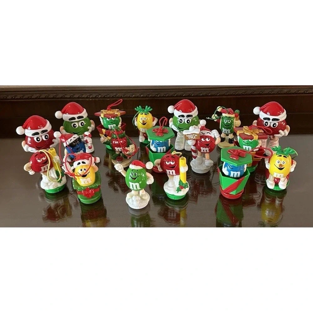 Vintage Mars M&M's‎ Christmas Train Series 18 Candy Toppers Ornaments